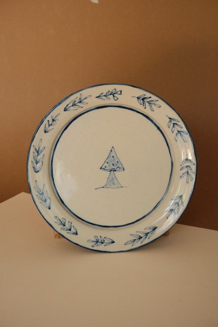 Whimsy Mushroom Dessert Plate