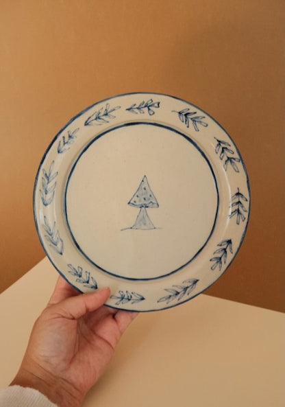 Whimsy Mushroom Dessert Plate