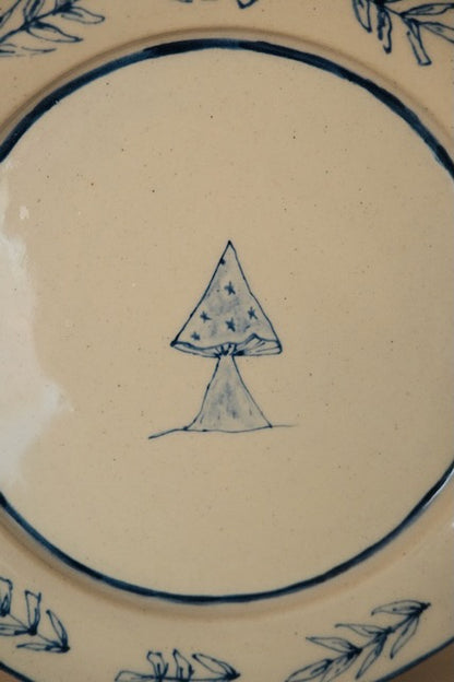Whimsy Mushroom Dessert Plate