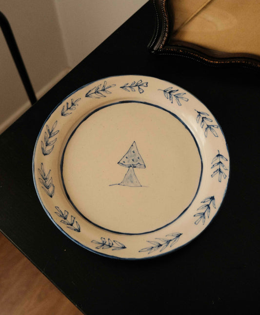 Whimsy Mushroom Dessert Plate